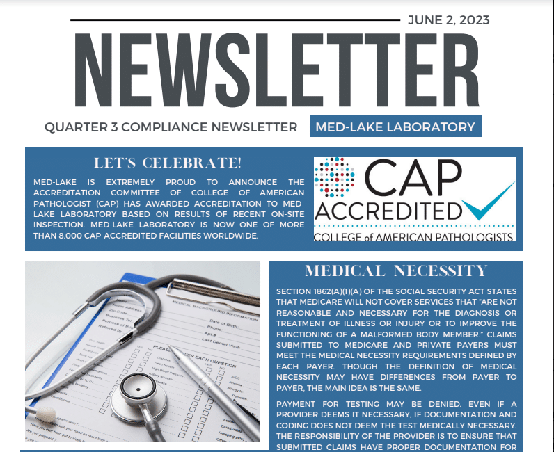 Med-Lake Lab Q3 2023 Newsletter